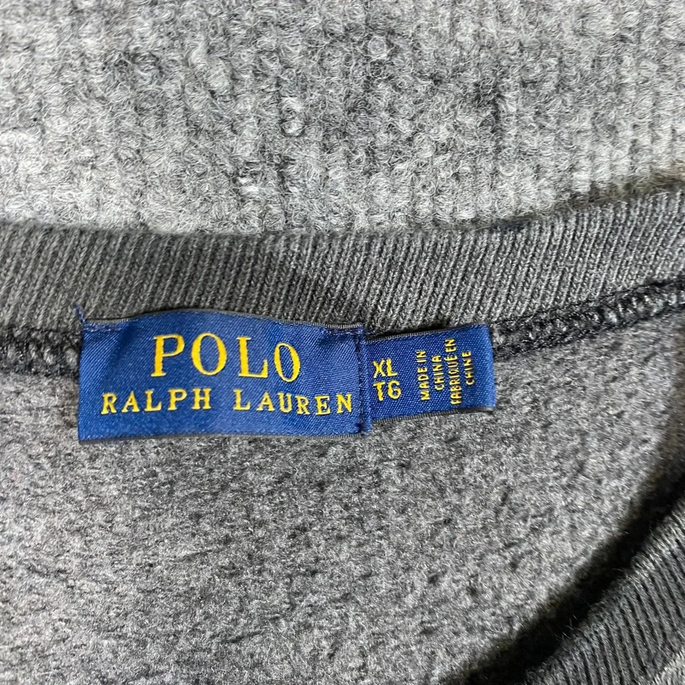 Polo Ralph‎ Lauren Mens XL Camo Crewneck Sweatshirt Grey Black Camouflage Fleece